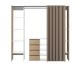 TemaHome »Tom 2.1« Kleiderschrank mit Vorhang Eiche Taupe