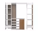 TemaHome »Tom 2.1« Kleiderschrank mit Vorhang Eiche Taupe