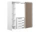 TemaHome »Tom 2.1« Kleiderschrank mit Vorhang Weiß Taupe