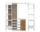 TemaHome »Tom 2.1« Kleiderschrank mit Vorhang Weiß Taupe