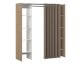 TemaHome »Tom 2.2« Kleiderschrank mit Vorhang Eiche Taupe
