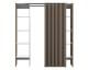 TemaHome »Tom 2.2« Kleiderschrank mit Vorhang Eiche Taupe