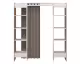 TemaHome »Tom 2.2« Kleiderschrank mit Vorhang Eiche Taupe