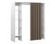TemaHome »Tom 2.2« Kleiderschrank mit Vorhang Weiß Taupe