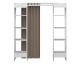 TemaHome »Tom 2.2« Kleiderschrank mit Vorhang Weiß Taupe