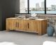 The Beds Cubic Massivholz Sideboard 3-Türig