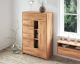 The Beds Vigo Massivholz Highboard - 6 Schubfächer, 1 Türe