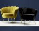 VOSS Design »Audrey« Samt Sessel schwarz