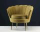 VOSS Design »Audrey« Samt Sessel senfgelb