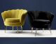 VOSS Design »Audrey« Samt Sessel senfgelb