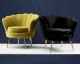 VOSS Design »Audrey« Samt Sessel senfgelb Artikelbild 1