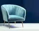 VOSS Design Samt Sessel Ivy hellblau
