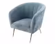 VOSS Design Samt Sessel Ivy hellblau