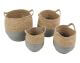 VOSS Design »Valencia« Korbset 4-tlg. braun/grau