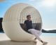 Vondom »ULM« Outdoor Mond Daybed geflochtenes Seildach