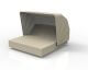 Vondom »VELA« Outdoor Daybed eckig mit 2 verstellbaren Rückenlehnen inkl. Faltdach