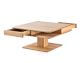 WOODLIVE Massivholz Couchtisch Quadro