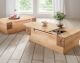 WOODLIVE Massivholz Couchtisch Roma