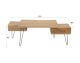 designline »Edge« Massivholz Couchtisch I