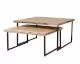 designline »Edge« Massivholz Couchtisch im 2er-Set