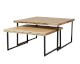 designline »Edge« Massivholz Couchtisch im 2er-Set