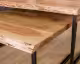 designline »Edge« Massivholz Couchtisch im 2er-Set