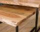 designline »Edge« Massivholz Couchtisch im 2er-Set