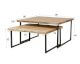 designline »Edge« Massivholz Couchtisch im 2er-Set