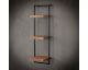 designline »Edge« Massivholz Wandregal Metall/Akazie III
