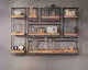 designline »Edge« Massivholz Wandregal Metall/Akazie III