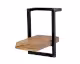 designline »Edge« Massivholz Wandregal Metall/Akazie II