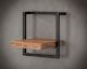 designline »Edge« Massivholz Wandregal Metall/Akazie IV