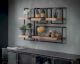 designline »Edge« Massivholz Wandregal Metall/Akazie IV
