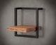 designline »Edge« Massivholz Wandregal Metall/Akazie IV