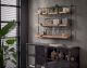 designline »Edge« Massivholz Wandregal Metall/Akazie I