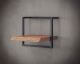 designline »Edge« Massivholz Wandregal Metall/Akazie VI