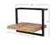 designline »Edge« Massivholz Wandregal Metall/Akazie VI