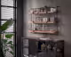 designline »Edge« Massivholz Wandregal Metall/Akazie VI