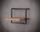 designline »Edge« Massivholz Wandregal Metall/Akazie VI