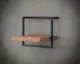 designline »Edge« Massivholz Wandregal Metall/Akazie VI