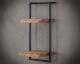 designline »Edge« Massivholz Wandregal Metall/Akazie V