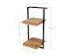 designline »Edge« Massivholz Wandregal Metall/Akazie V