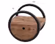 designline »Runde« Massivholz Wandregal mit Schublade