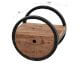 designline »Runde« Massivholz Wandregal mit Schublade