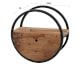designline »Runde« Massivholz Wandregal mit Schublade