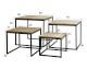 designline »Teca« Teakholz Couchtisch 4er-Set