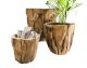 die Faktorei »Rustic« Teak Holztopf