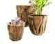 die Faktorei »Rustic« Teak Holztopf