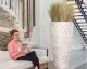fleur ami »Shell« Bodenvase white