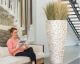 fleur ami »Shell« Bodenvase white